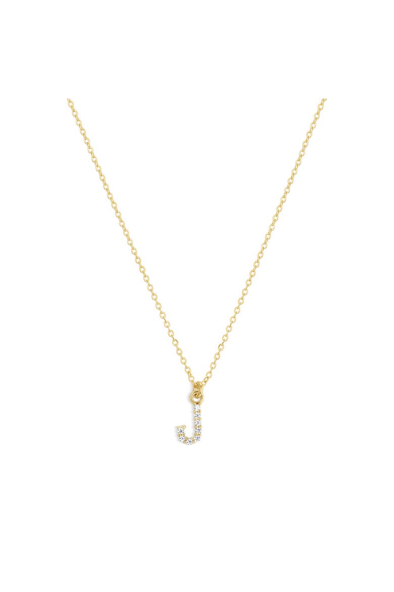 Gemma Initial Necklace, Main, color, Gold / J