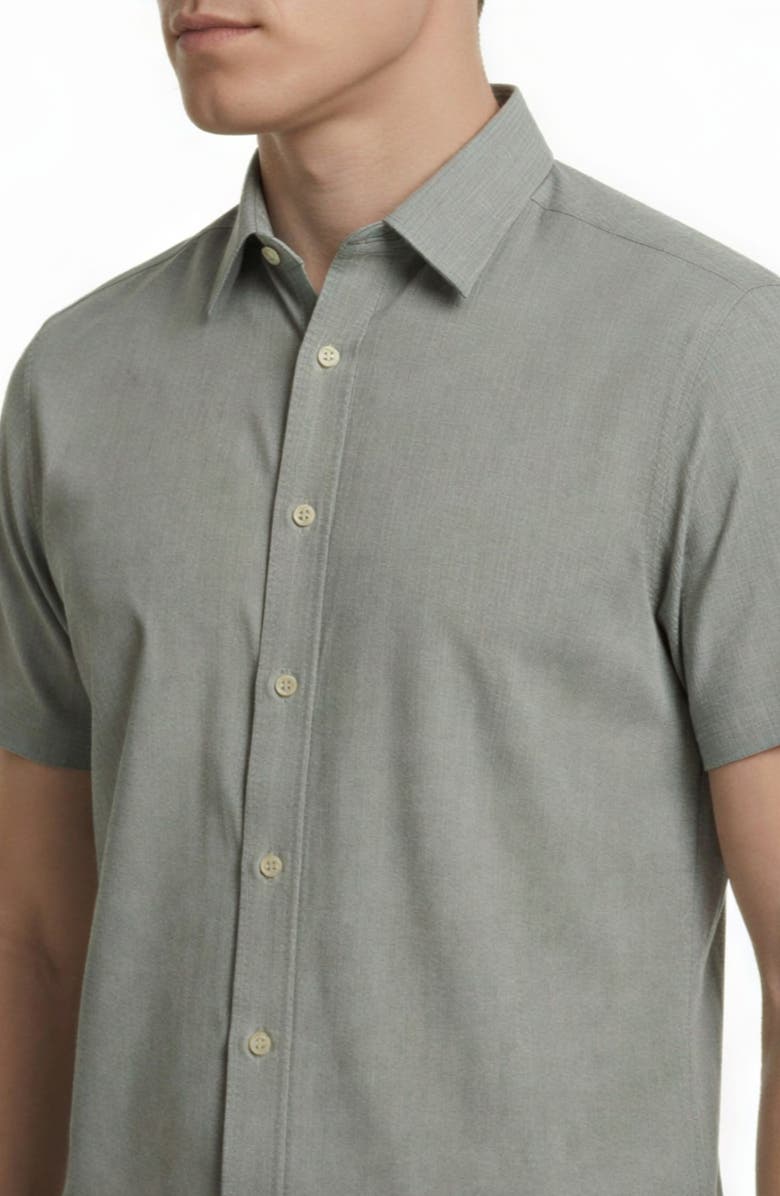 Report Collection Short Sleeve Stretch Button-Up Shirt, Alternate, color, Sage