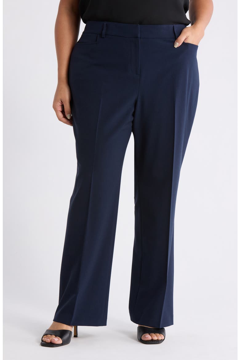 Bird Eye Straight Leg Pants, Main, color, NEW NAVY