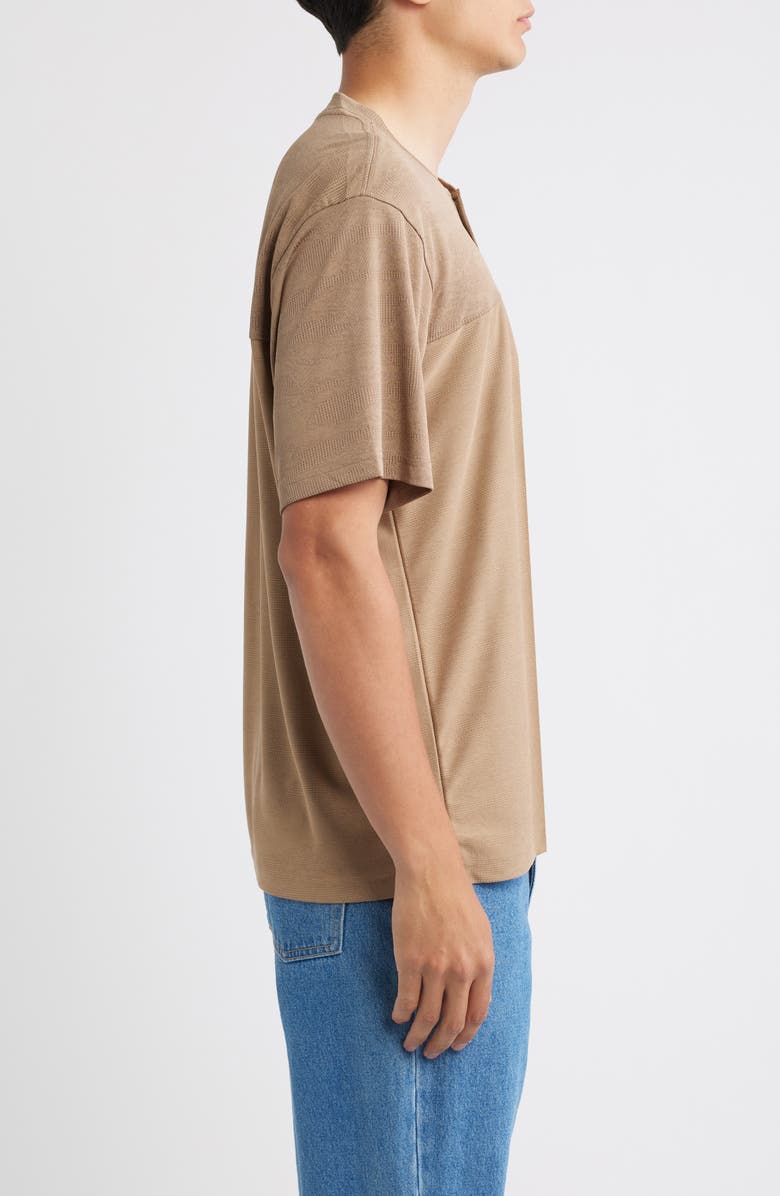 Brixton Journey Tiger Camo Short Sleeve Henley, Alternate, color, Desert Tiger Camo