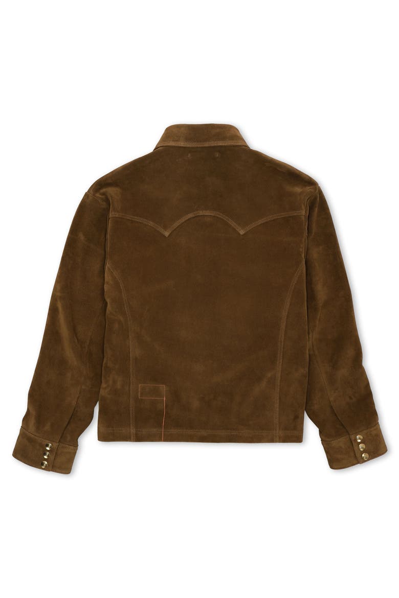Suede Western Jacket, Alternate, color, BROWN