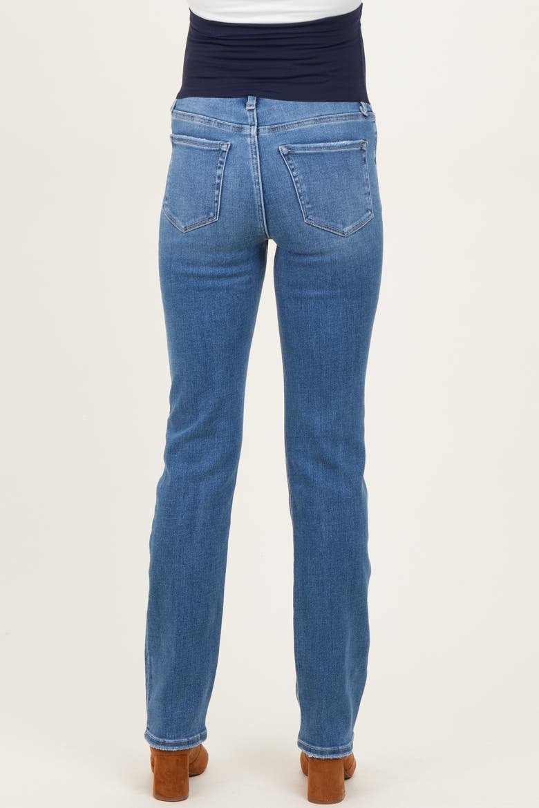 Slim Straight Leg Maternity Jeans, Alternate, color, Blue