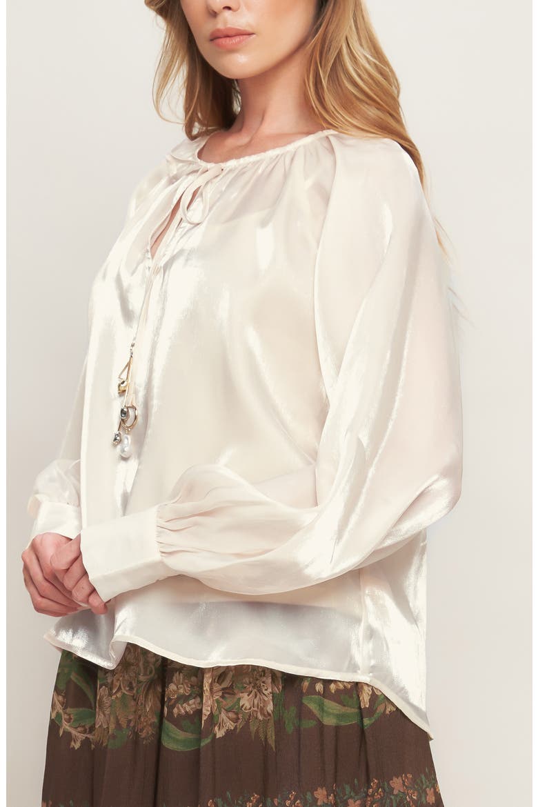 Sheen Long Sleeve Top, Alternate, color, CHAMPAGNE