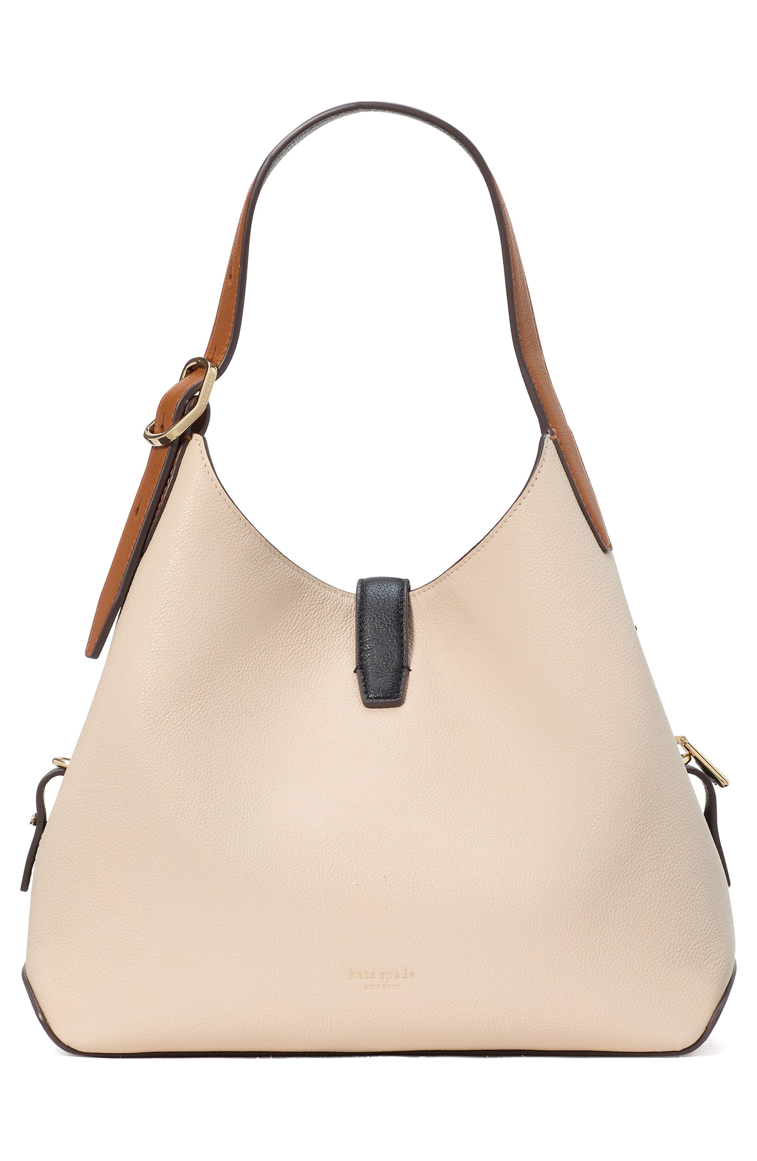 Kate Spade New York deco pebbled leather shoulder bag, Alternate, color, Milk Glass Multi