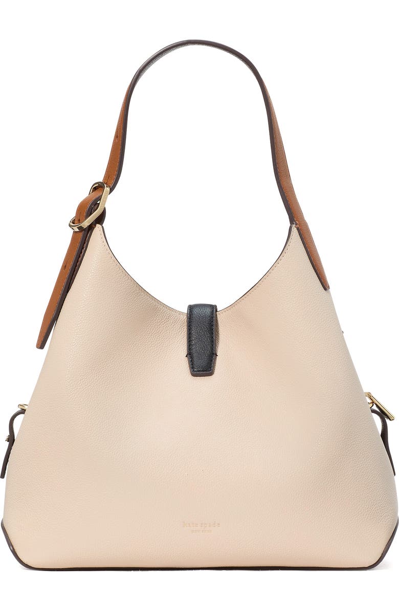 Kate Spade New York deco pebbled leather shoulder bag, Alternate, color, Milk Glass Multi