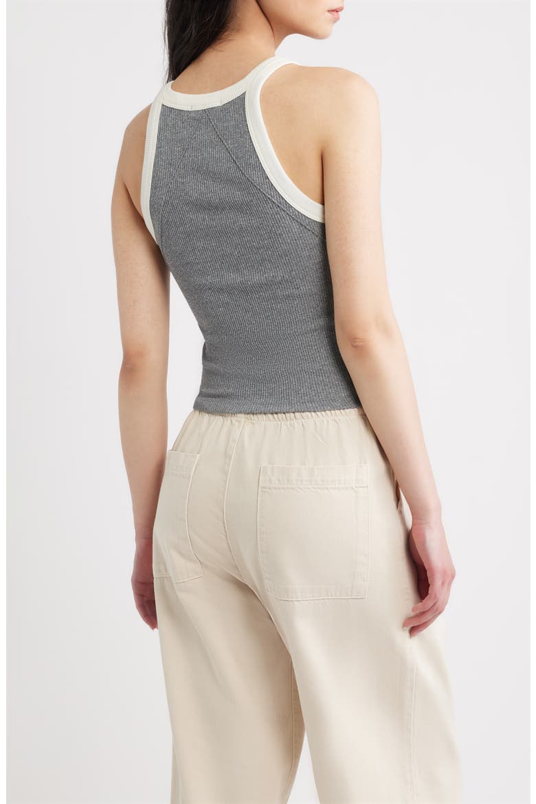 The Essential Rib Sweater Vest, Main, color, HEATHER GREY