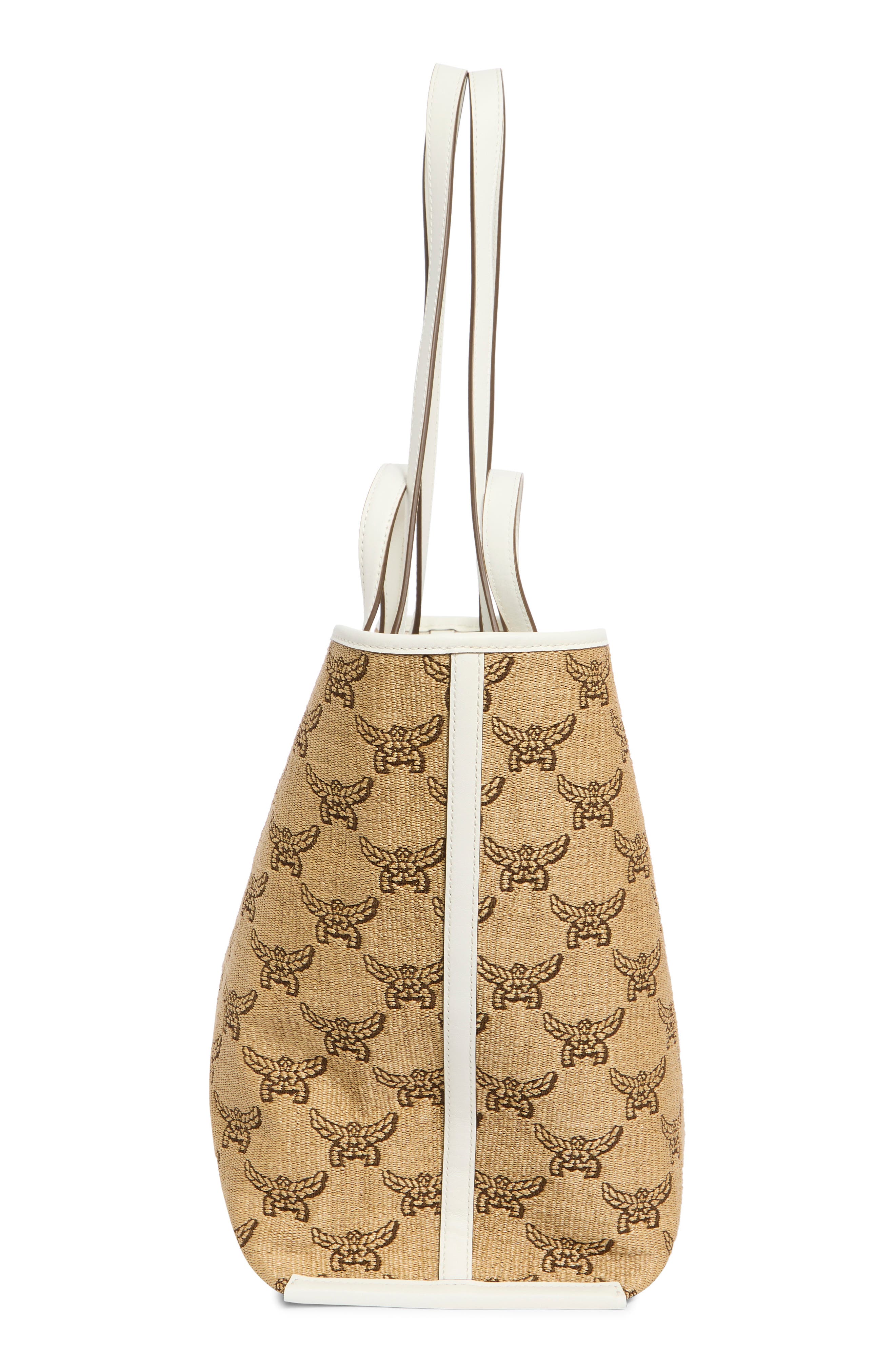 MCM Himmel Medium Shopper Tote Bag, Alternate, color, Natural