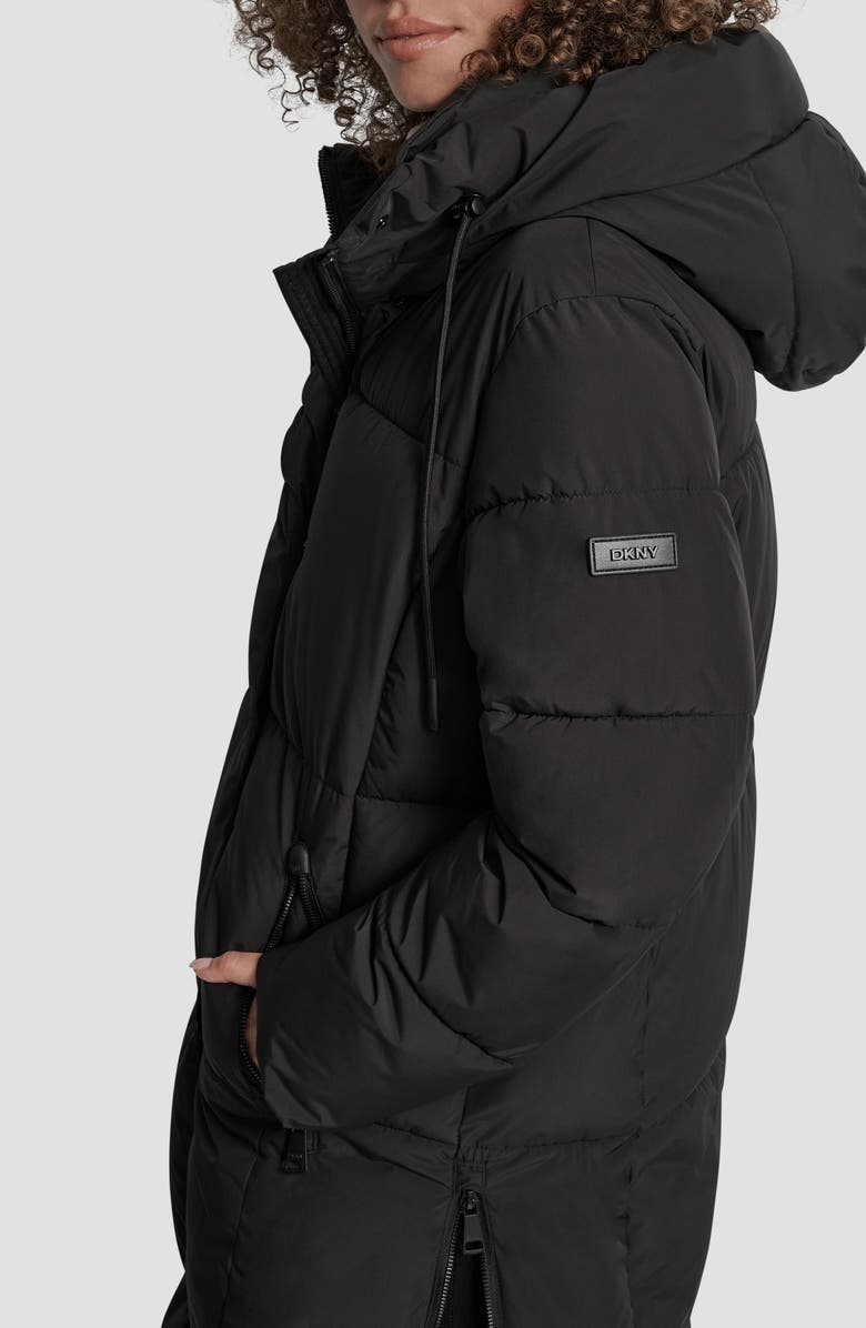 Box Quilted Longline Puffer Coat