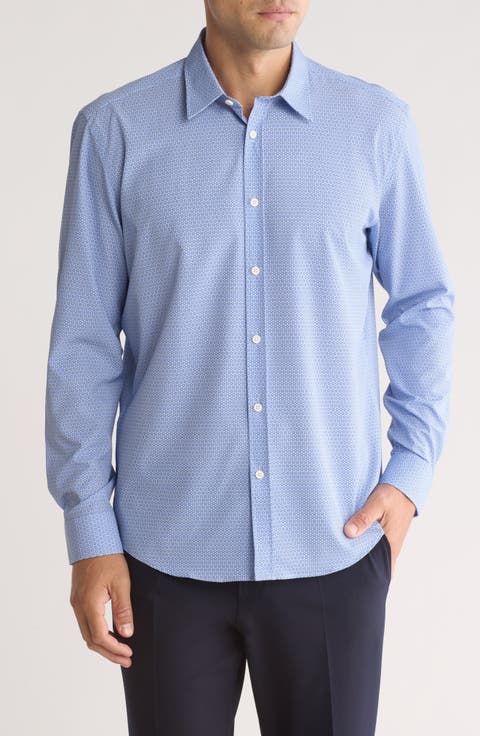 Liam Kent Regular Fit Stretch Button-Up Shirt