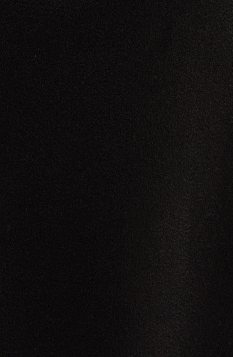 Eileen Fisher Belted Stand Collar Wool Coat, Alternate, color, Black