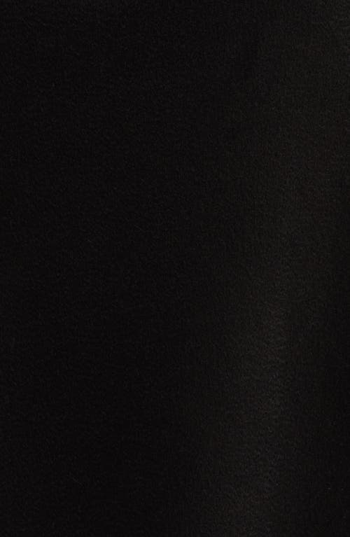 Eileen Fisher Belted Stand Collar Wool Coat In Black