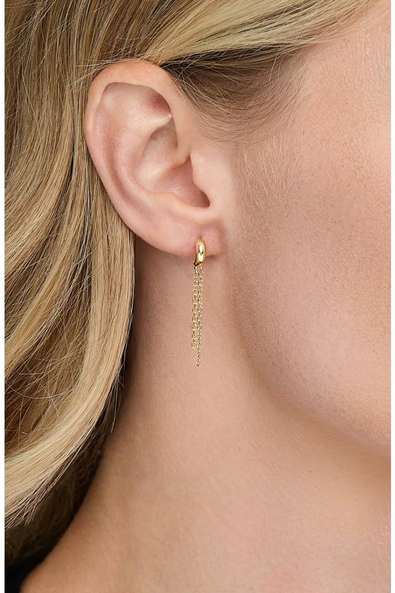 14K Gold Chain Drop Earrings, Alternate, color, 14K YELLOW GOLD