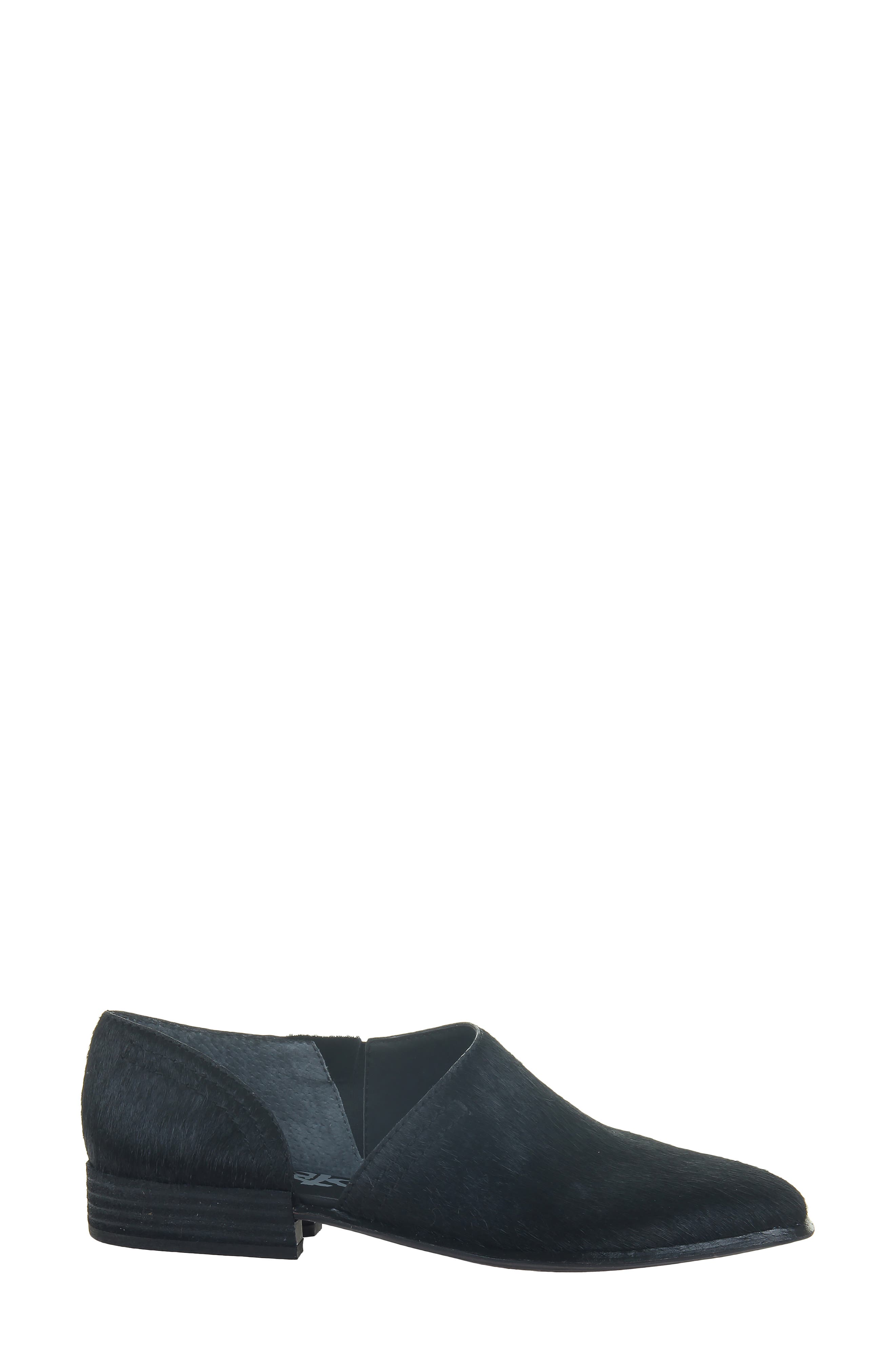 Coyote Half d'Orsay Genuine Calf Hair Shoe, Alternate, color, BLACK CALF HAIR
