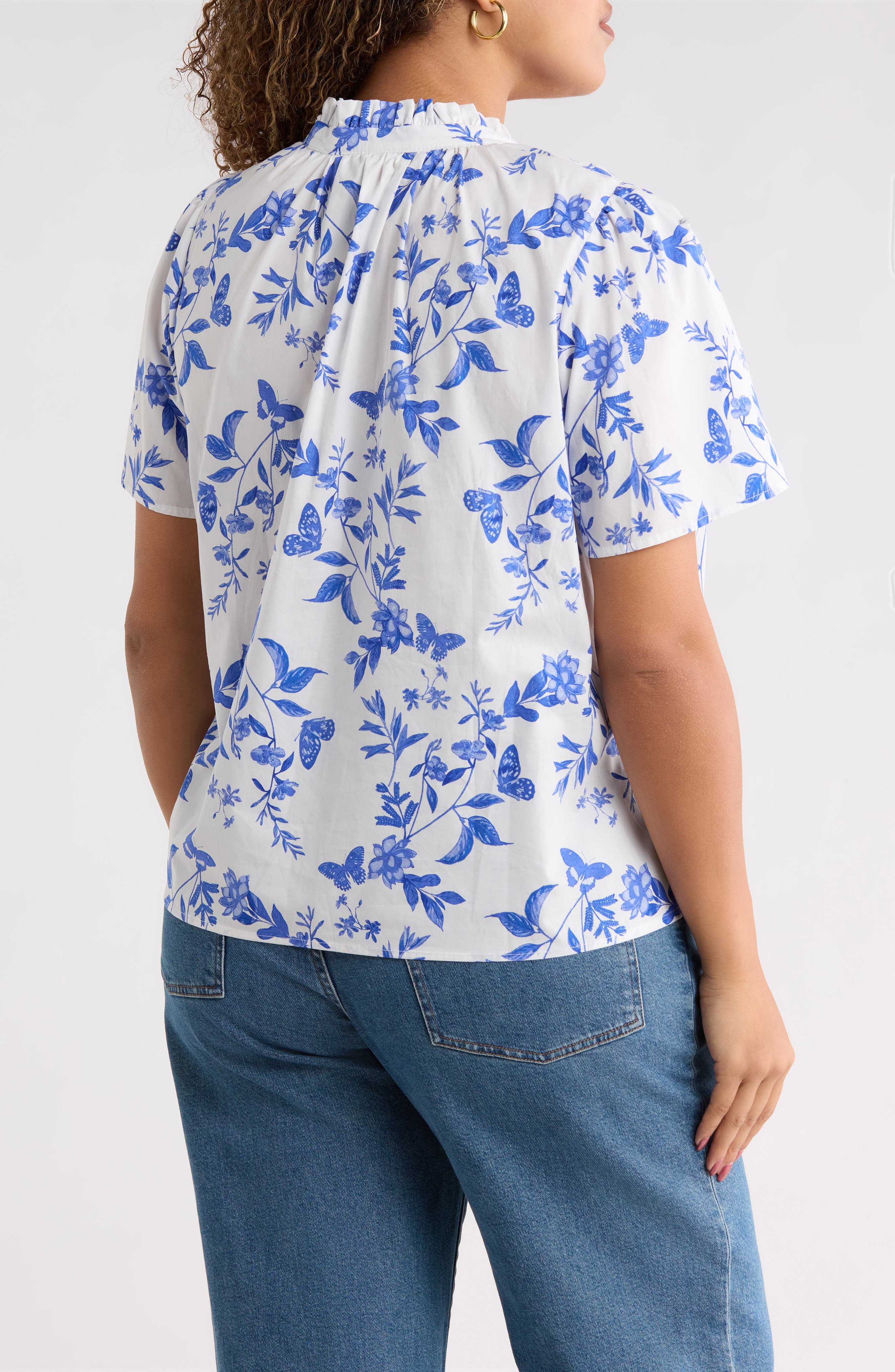 Leya Floral Inaya Split Neck Top - image 2