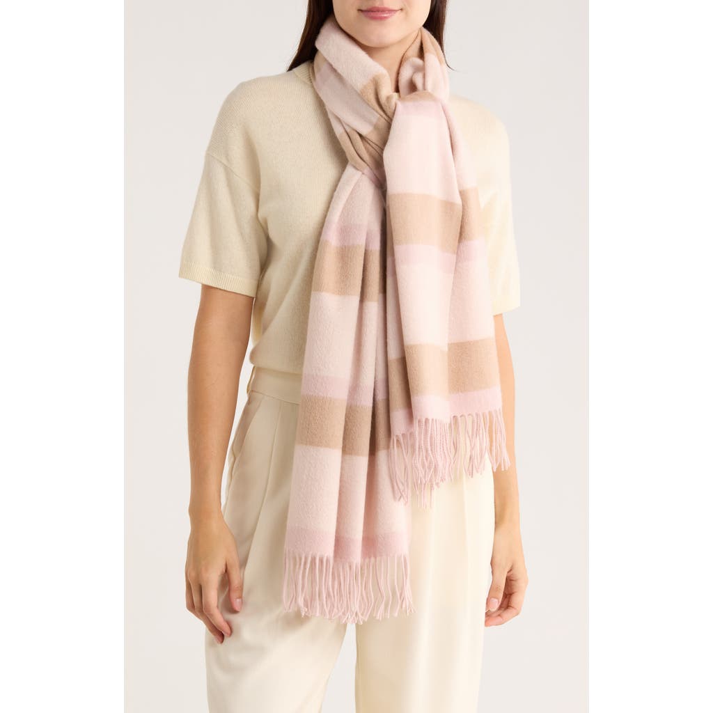 Portolano Stripe Fringe Cashmere Wrap Scarf