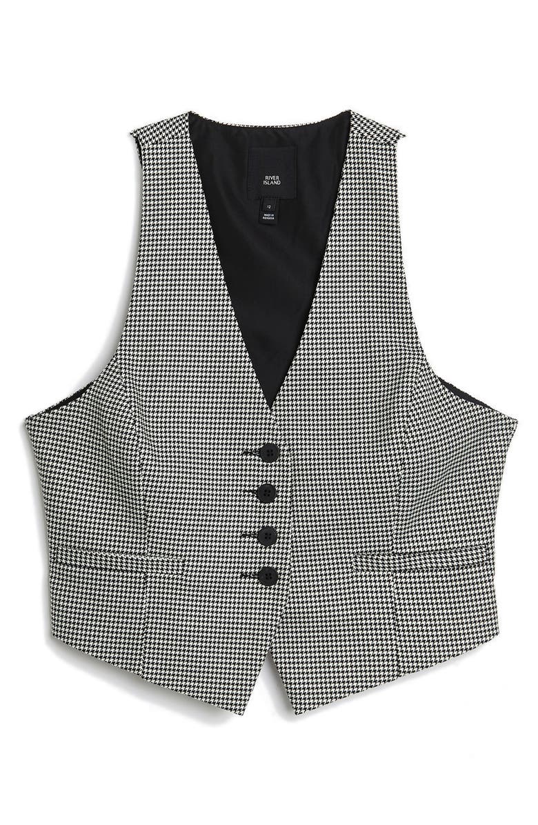 River Island Houndstooth Vest, Alternate, color, 