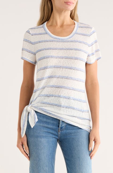 Caty Stripe Side Tie T-Shirt