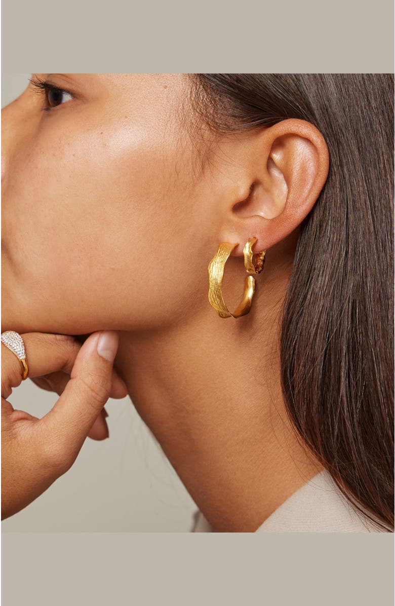 Enamel Copenhagen Ane Small Hoops, Alternate, color, 925S/Gp/M