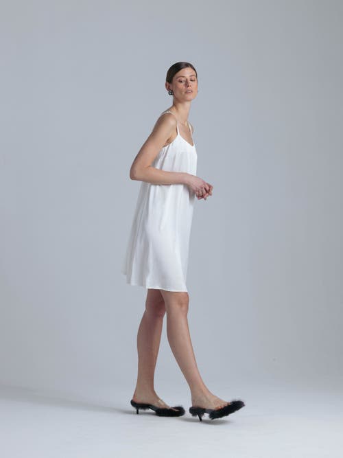 Alas Aphrodite Silk Midi Dress In White