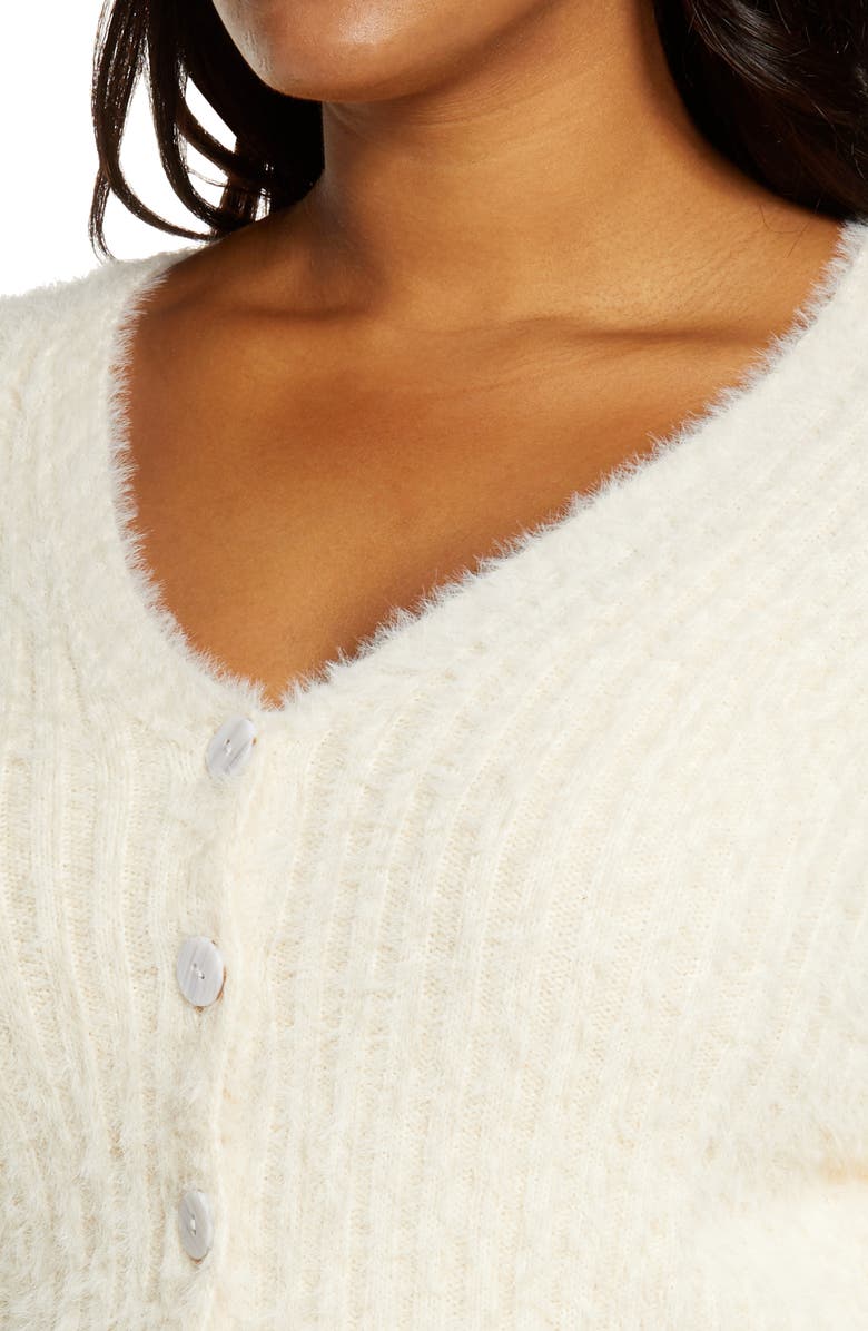 ASTR the Label Fuzzy Crop Cardigan, Alternate, color,