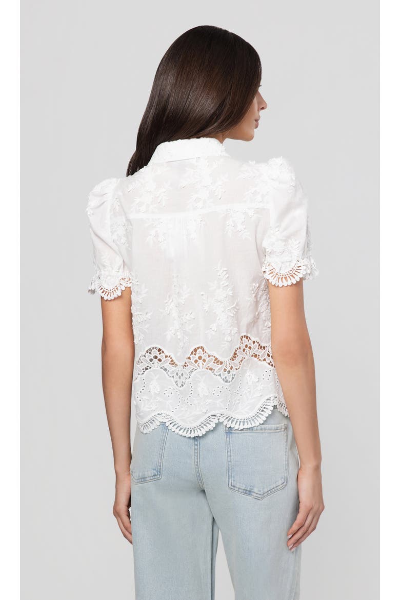 Mina 3D Voile Shirt, Alternate, color, White