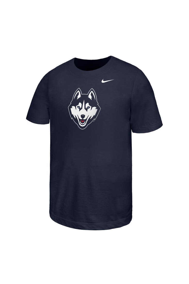 Youth Nike Navy UConn Huskies Logo T-Shirt, Alternate, color, Navy
