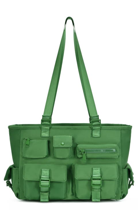 Multi Pocket Tote with Crossbody Strap