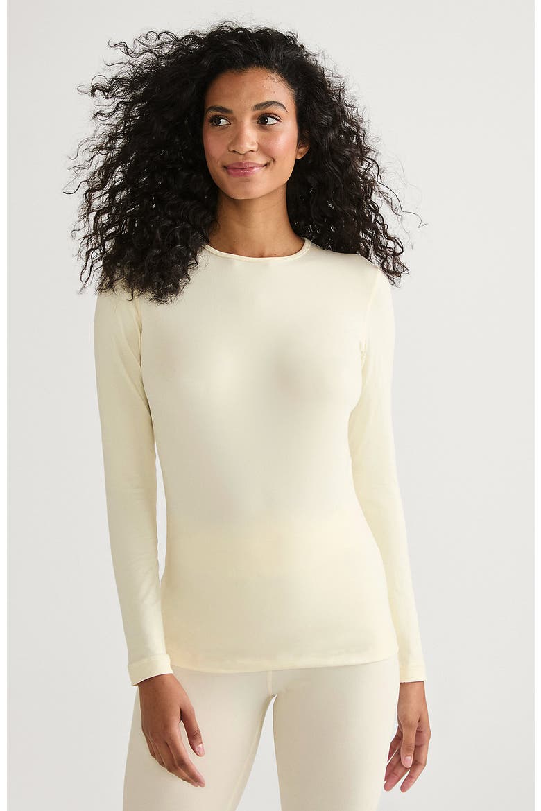 Baselayer Cozy Thermaskin Crewneck Top, Alternate, color, Fresh Ivory