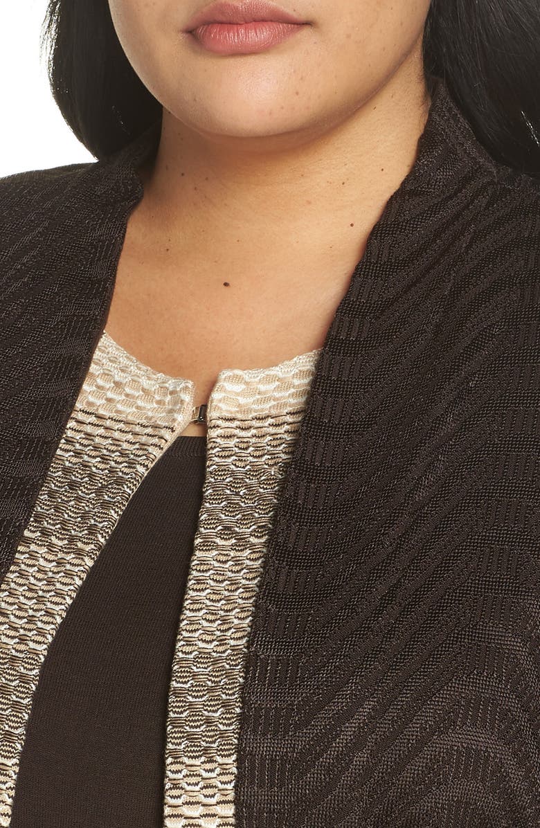 Ming Wang Layered Longline Jacket, Alternate, color, 