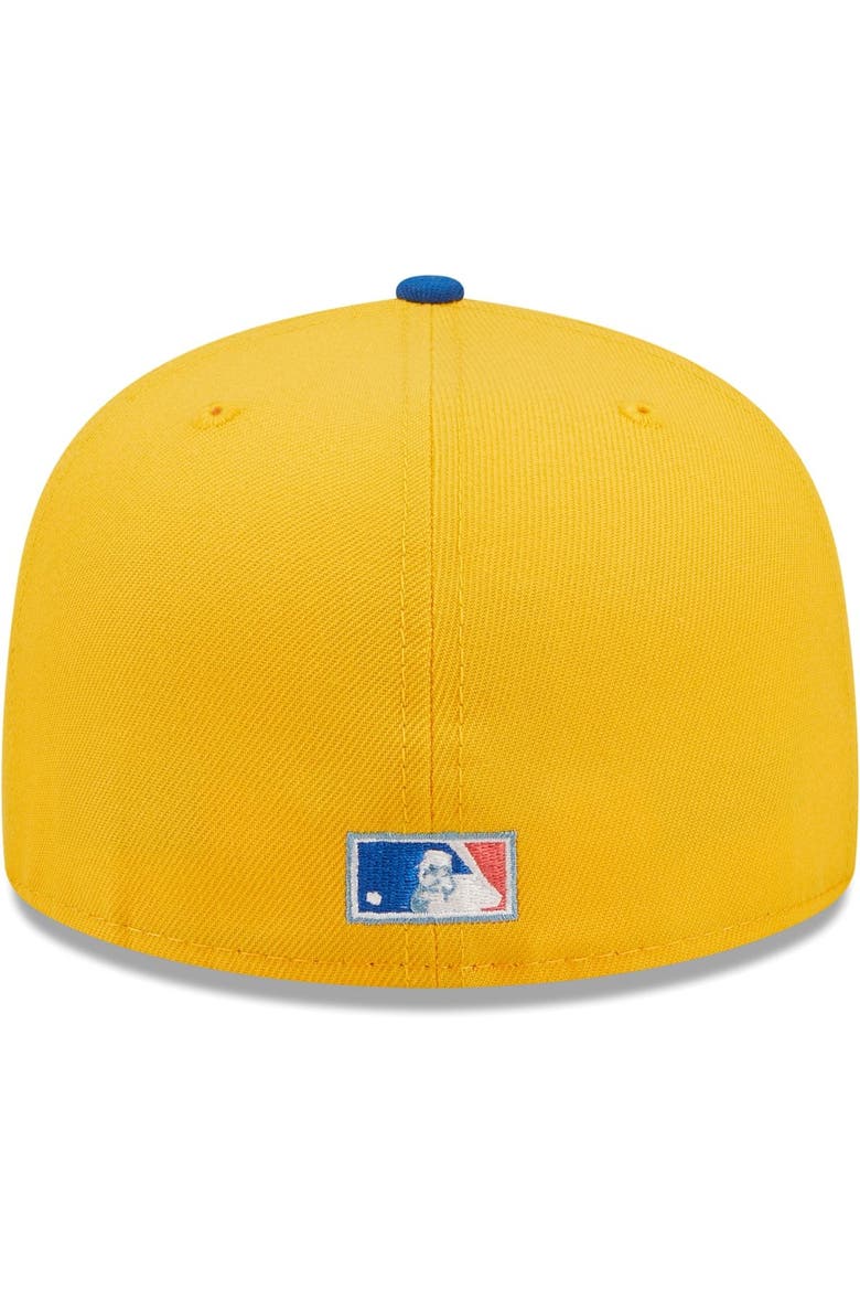 Men's New Era Gold/Azure Boston Red Sox 2004 World Series Undervisor 59FIFTY Fitted Hat, Alternate, color, Gold