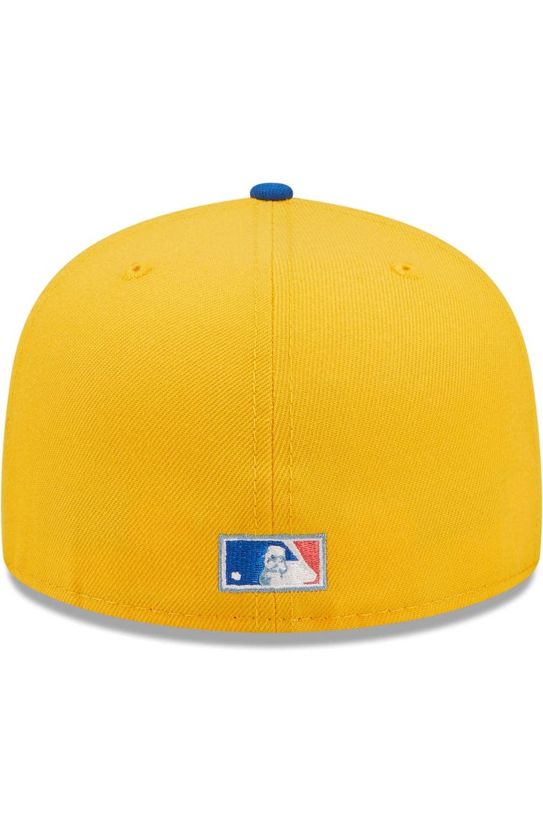 New Era Men's New Era Gold/Azure Boston Red Sox 2004 World Series Undervisor 59FIFTY Fitted Hat, Alternate, color, 