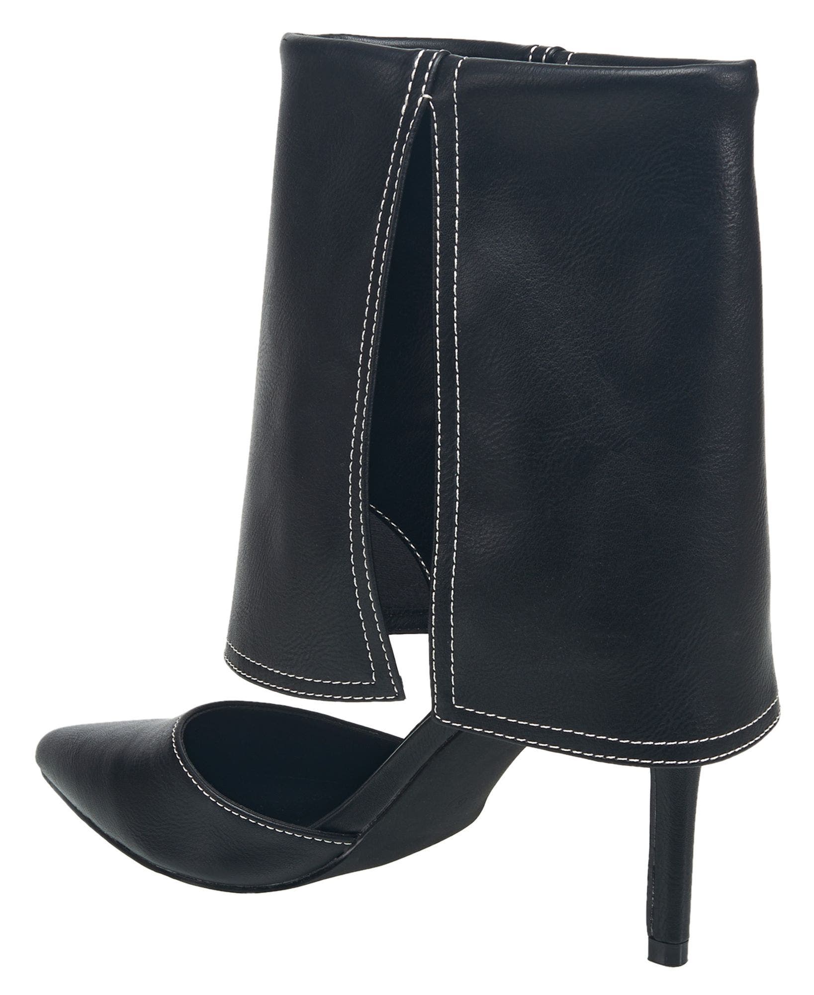 Her Foldover Cuff Heel, Alternate, color, Black