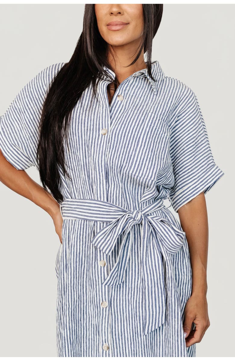 Baltic Børn Nautical Shirt Dress, Alternate, color, 