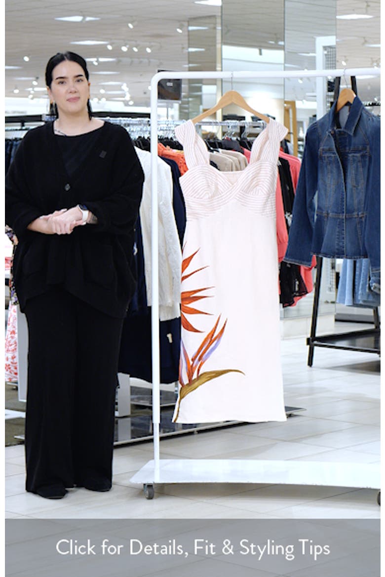 Strelitzia Placed Floral Linen Dress video
