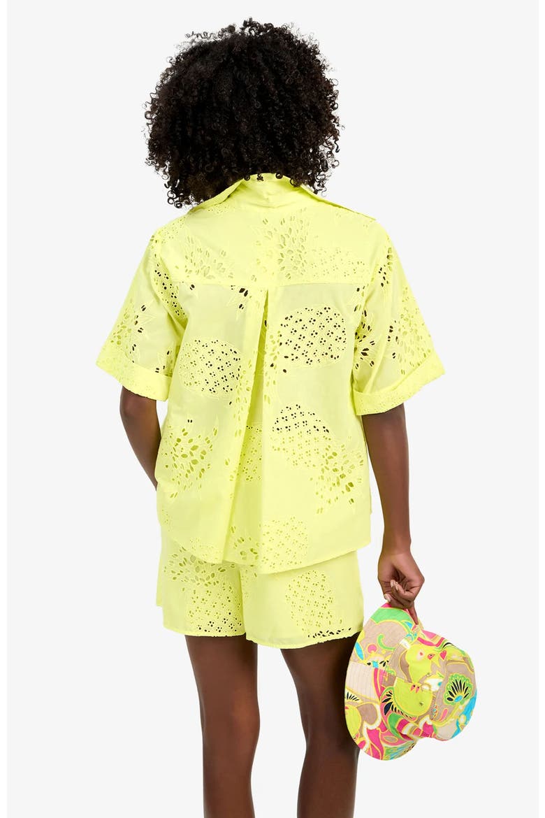 Triennale Cotton Eyelet Top, Alternate, color, Citrus
