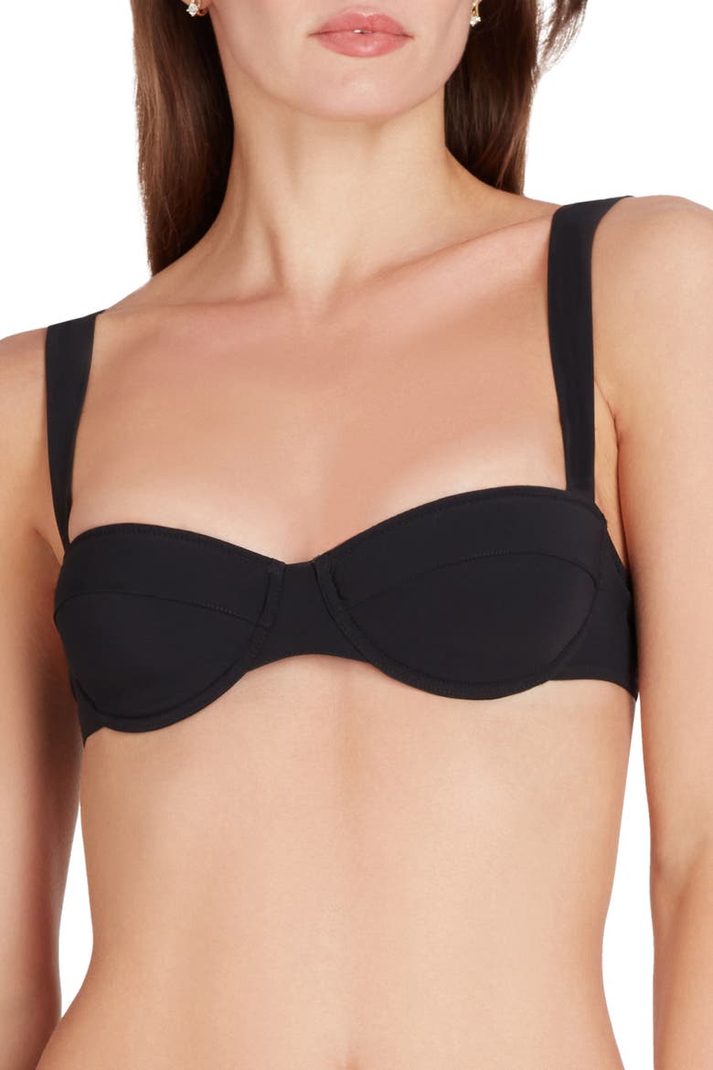 Athens Underwire Bikini Top, Alternate, color, Black