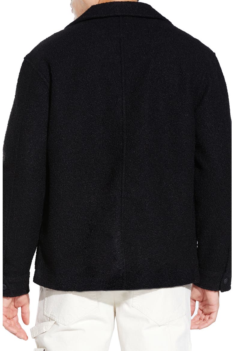 Relaxed Fit Bouclé Chore Jacket, Alternate, color, BLACK