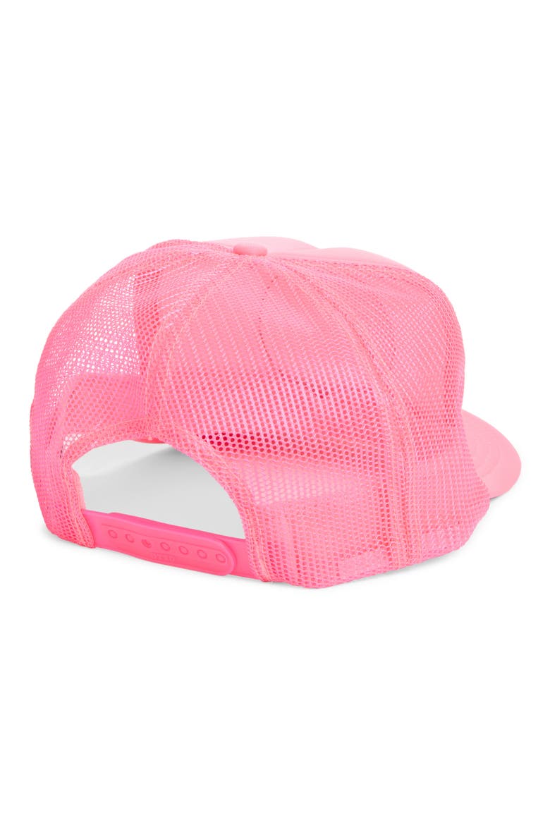 Lightening Bolt Patch Trucker Hat, Alternate, color, PINK
