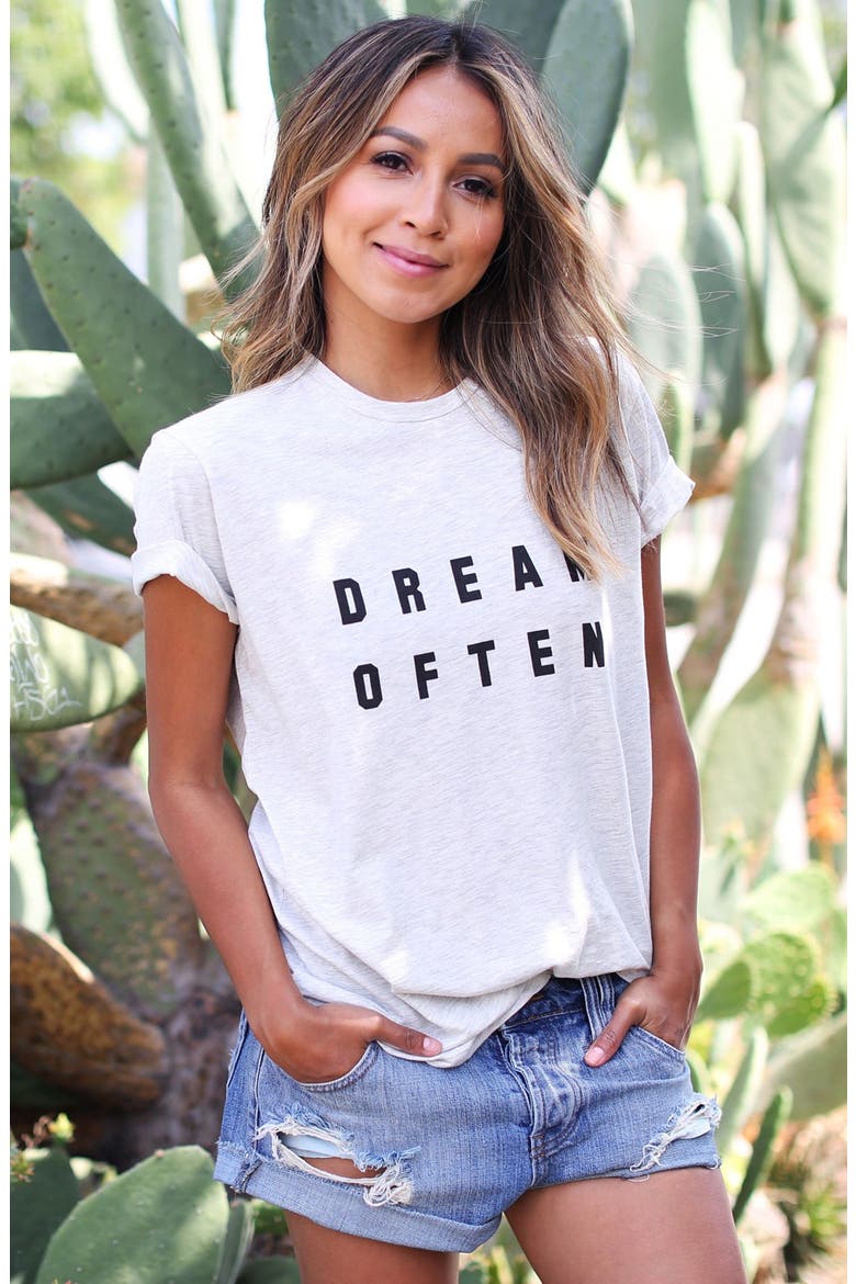'Dream Often' Graphic Tee, Alternate, color, WHITE