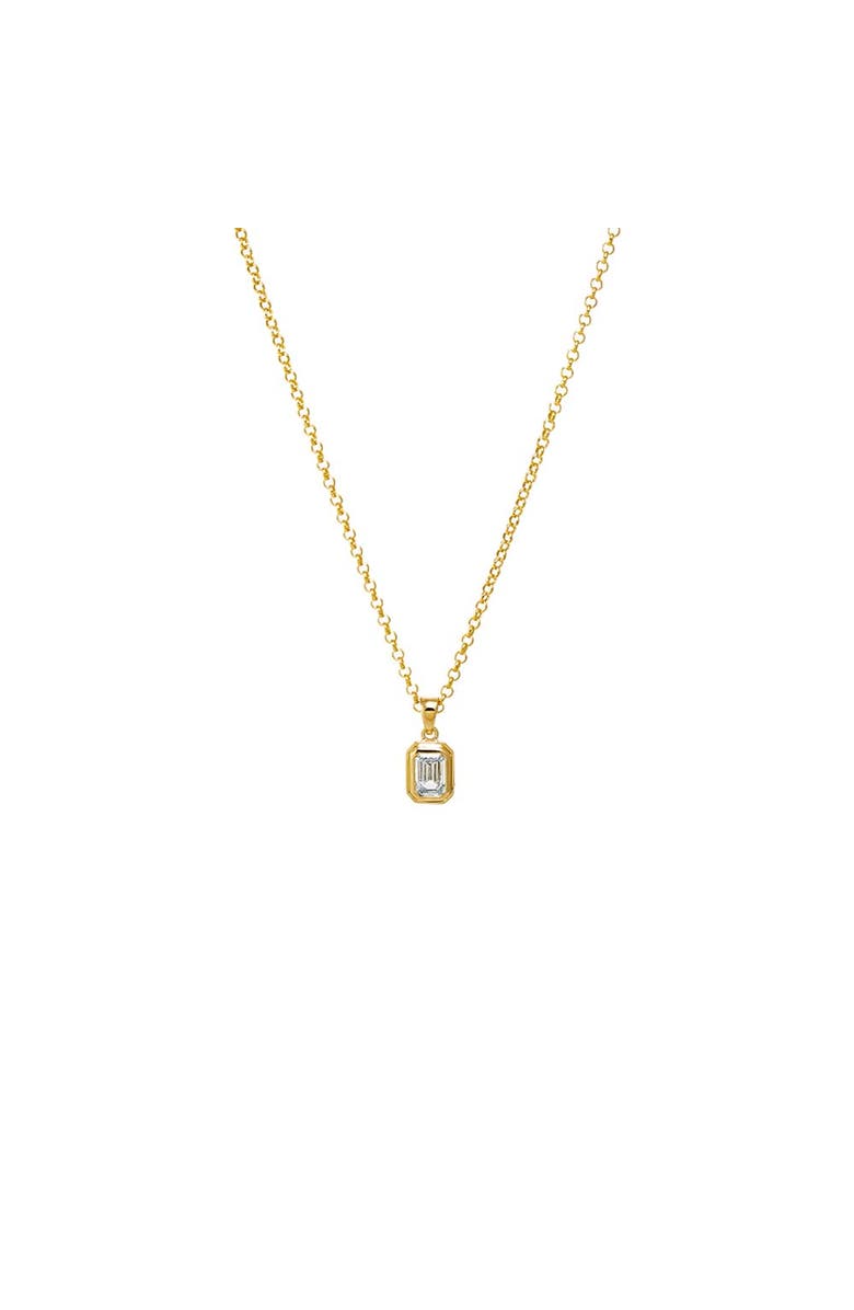 BY ADINA EDEN Lab Grown Diamond Emerald Bezel Charm 14K, Main, color, 14K Gold - 18 Inch