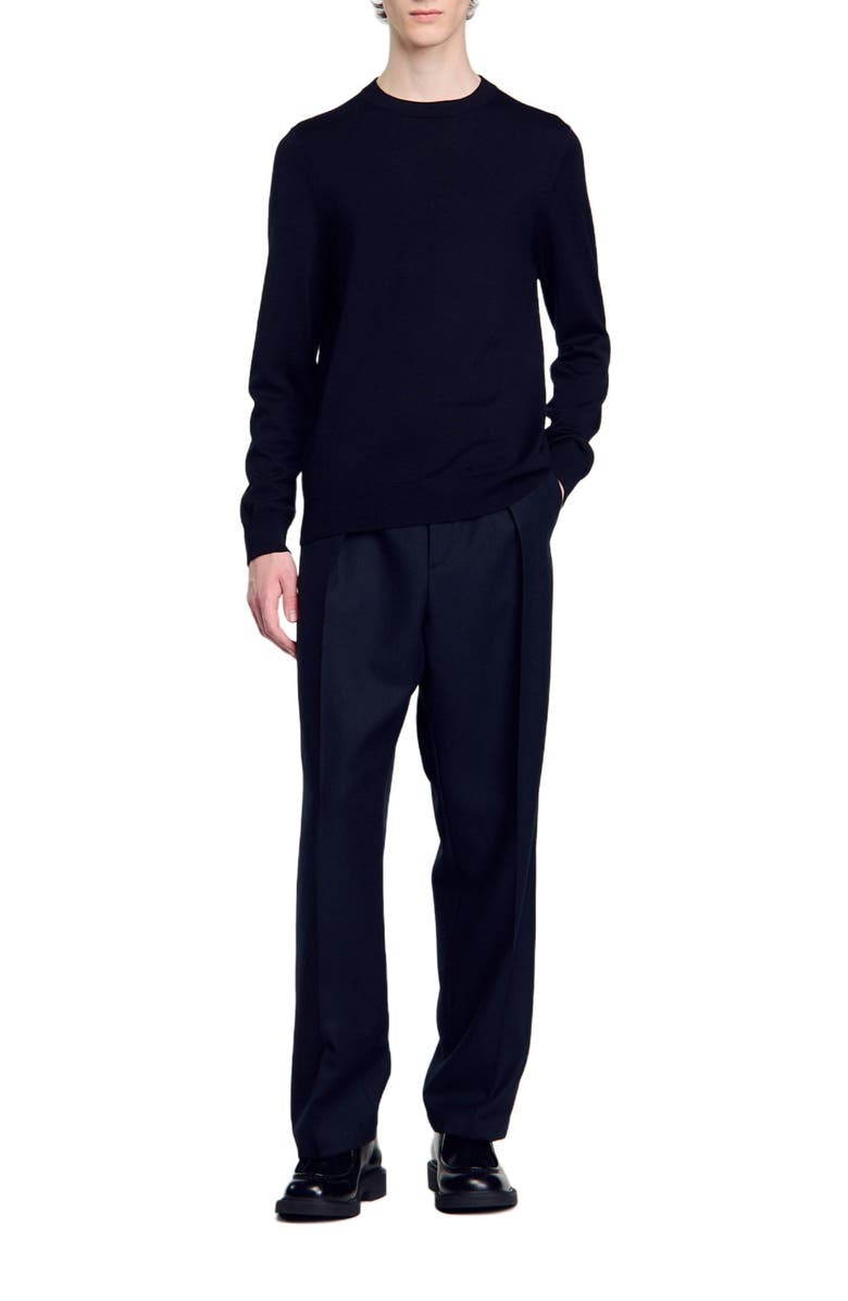 SANDRO Fine knit wool sweater, Alternate, color, 