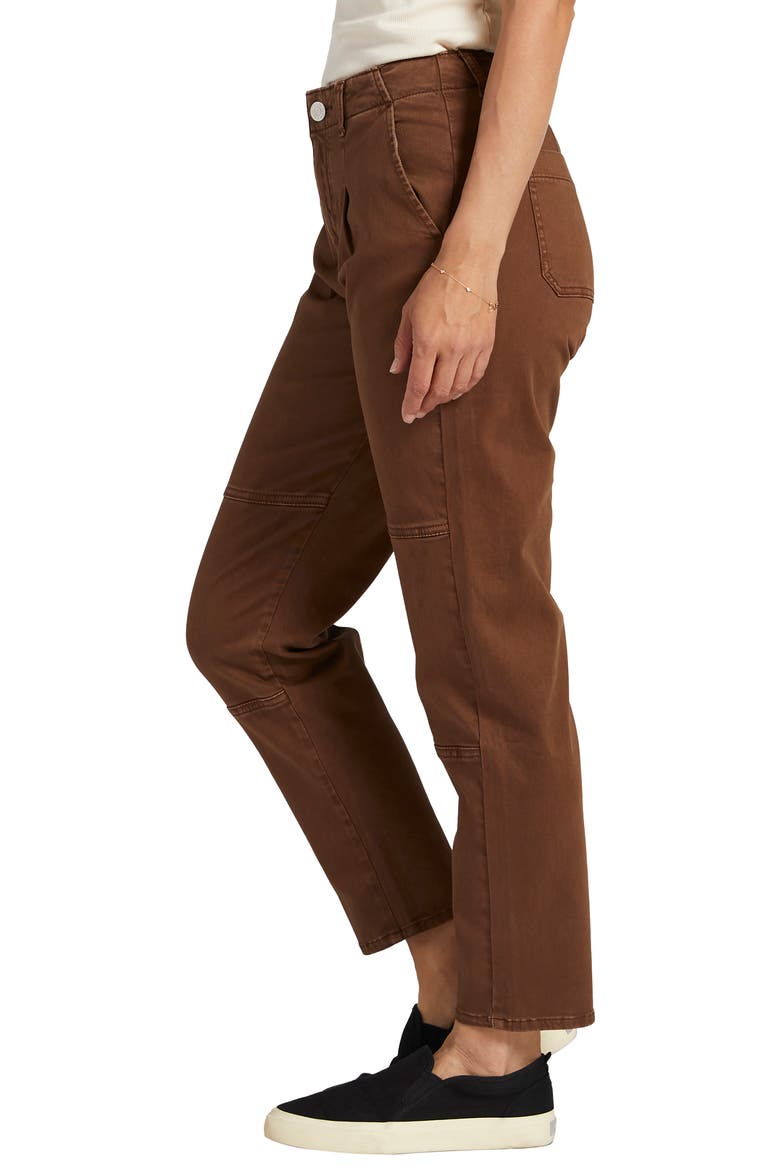 Utility High Waist Tapered Ankle Pants, Alternate, color, BROWN