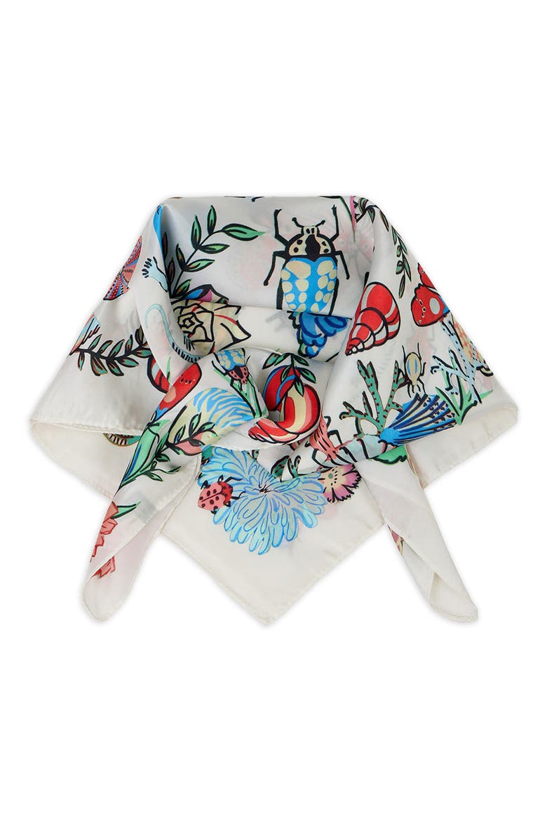 Motif Satin Bandana, Main, color, IVORY