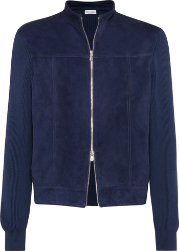 Brunello Cucinelli Suede bomber jacket | Nordstrom