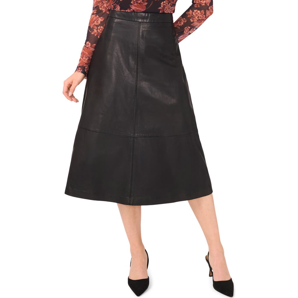 Ted Baker Leather Skirt In Black