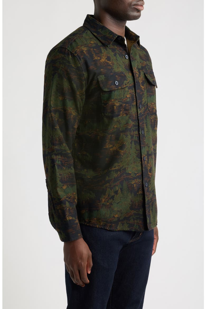Tanner Twill Long Sleeve Button Up Shirt, Alternate, color, VALLEY NAVY/ GREEN