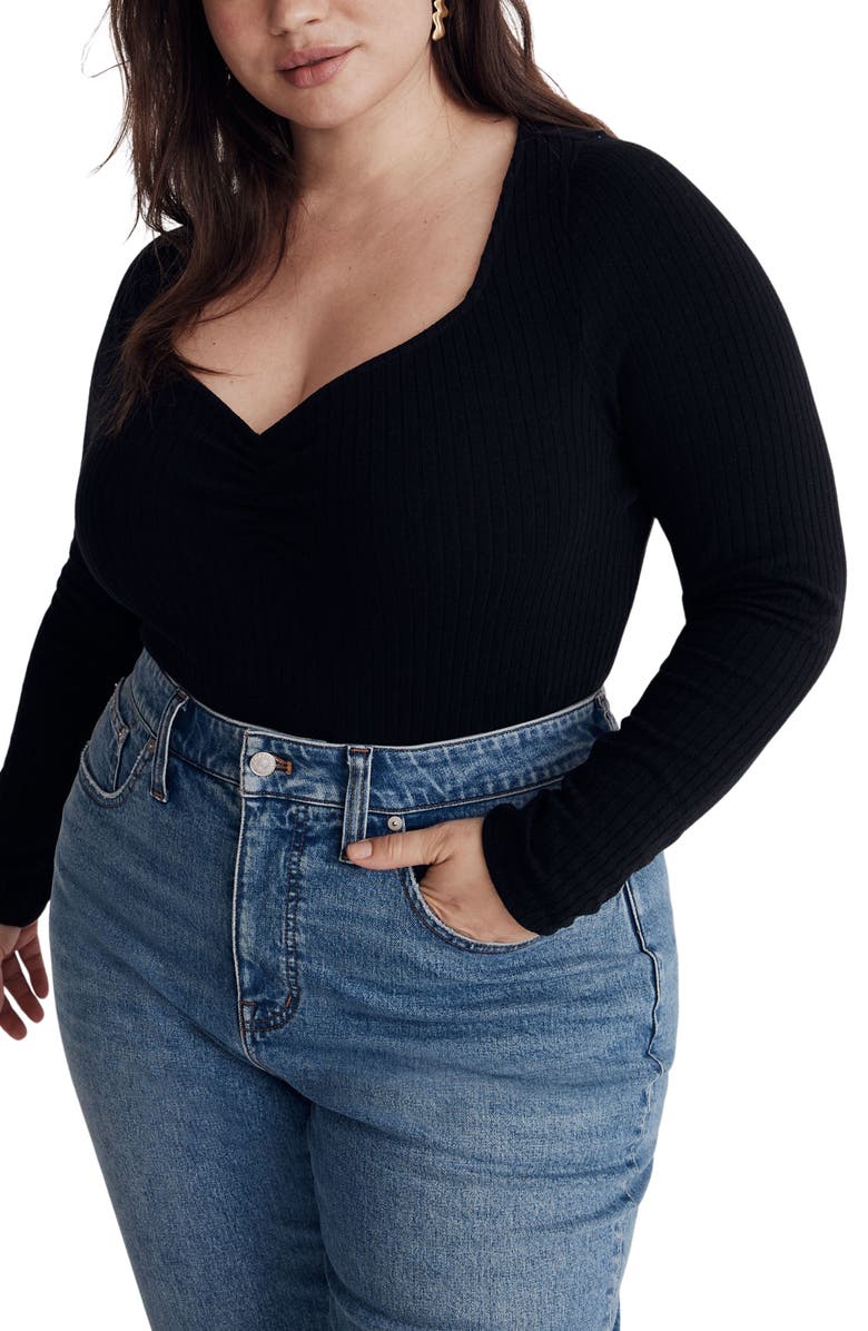 Madewell Sweetheart Rib Top, Main, color, 