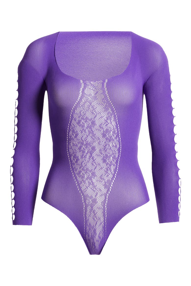 No Control Long Sleeve Teddy, Alternate, color, PURPLE