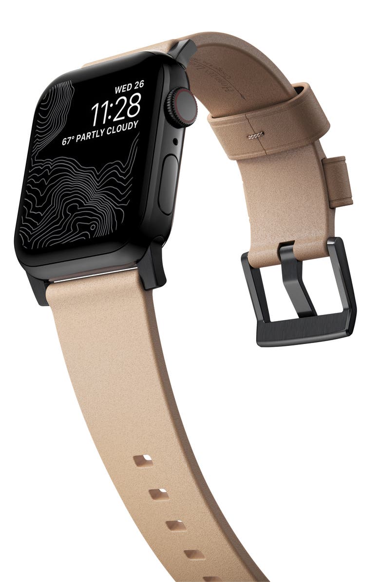 Nomad Modern Leather Apple Watch<sup>®</sup> Strap, Alternate, color,