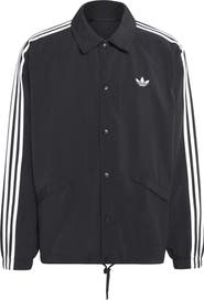 adidas 3-Stripes Snap-Up Nylon Jacket